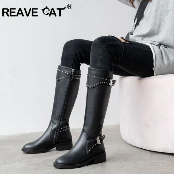 boots reavecat winter motorcycle knee-high round toe chunky heel genuine leather zip rivet big size 34-42 black club party a31121
boots reavecat winter motorcycle knee-high round toe chunky heel genuine leather zip rivet big size 34-42 black club party a31121
