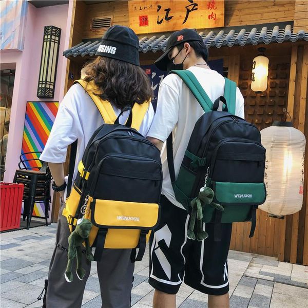 backpack color contrast men with pendant tide couple large capacity travel bag ins super fire female
backpack color contrast men with pendant tide couple large capacity travel bag ins super fire female