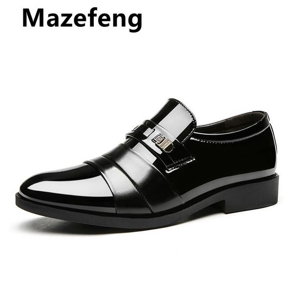dress shoes mazefeng brand men formal slip on pointed toe patent leather oxford for business plus size 38-46, Black
dress shoes mazefeng brand men formal slip on pointed toe patent leather oxford for business plus size 38-46, Black
