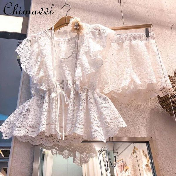 women's tracksuits 2021 summer lace up sleeveless white shirt elegant elastic short culottes female two pieces set, Gray
women's tracksuits 2021 summer lace up sleeveless white shirt elegant elastic short culottes female two pieces set, Gray