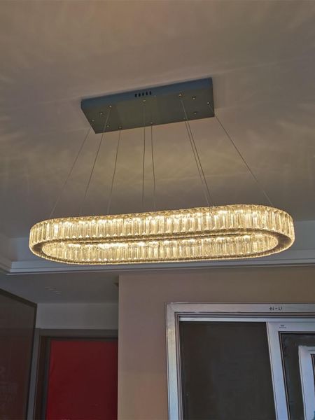 pendant lamps modern oval stainless steel golden chrome dining room led chandelier lighting nordic luxury k9 crystal dimmable hanging lamp
pendant lamps modern oval stainless steel golden chrome dining room led chandelier lighting nordic luxury k9 crystal dimmable hanging lamp