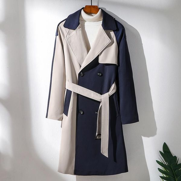 men's trench coats spring and autumn long-sleeved stitching men long coat black navy blue young casual windbreaker size s - 4xl, Tan;black
men's trench coats spring and autumn long-sleeved stitching men long coat black navy blue young casual windbreaker size s - 4xl, Tan;black