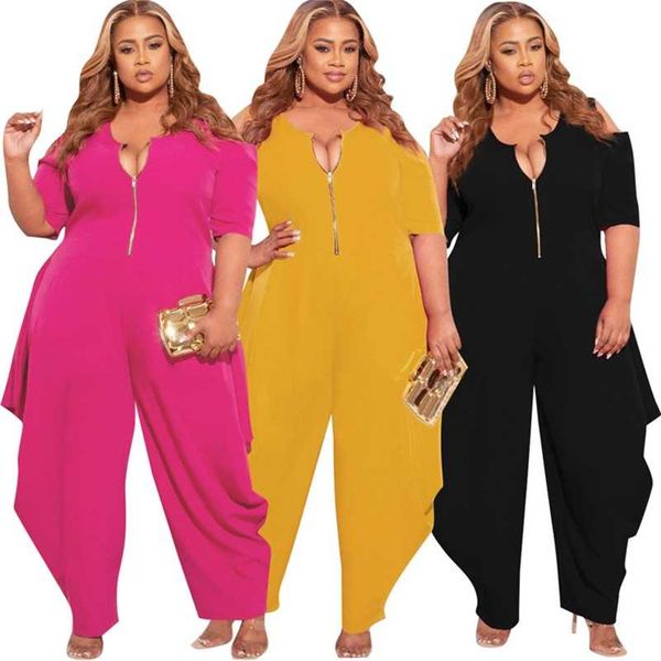 plus size jumpsuit women casual loose hollow out sleeve zip up outfit summer romper tracksuit wholesale drop 211023, Black
plus size jumpsuit women casual loose hollow out sleeve zip up outfit summer romper tracksuit wholesale drop 211023, Black