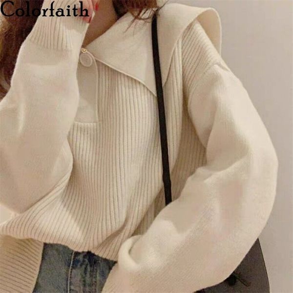 women's autumn winter knitwear turn-down collar split pullover solid oversize elegant lady jumpers sw8629 210427, White;black
women's autumn winter knitwear turn-down collar split pullover solid oversize elegant lady jumpers sw8629 210427, White;black