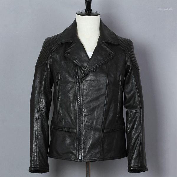 men's leather & faux genuine 2021 fashion jakcet men short slim fit black sheepskin turn-down collar motorcycle jacket lapel casual coa
men's leather & faux genuine 2021 fashion jakcet men short slim fit black sheepskin turn-down collar motorcycle jacket lapel casual coa
