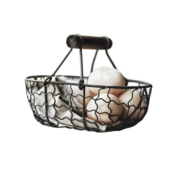 storage baskets iron basket simple style craftsmanship hollow net portable handmade with wooden handle picnic 
storage baskets iron basket simple style craftsmanship hollow net portable handmade with wooden handle picnic