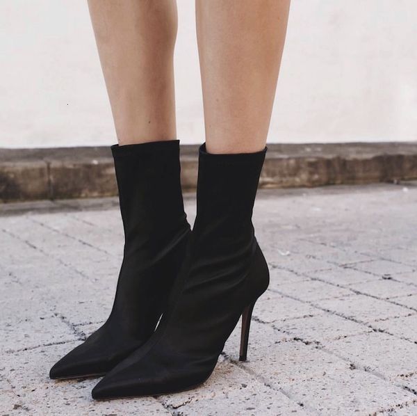 boot autumn women's elastic fabric thin boots fashion ankle high heels woman shoes rtg890 88kw, Black
boot autumn women's elastic fabric thin boots fashion ankle high heels woman shoes rtg890 88kw, Black