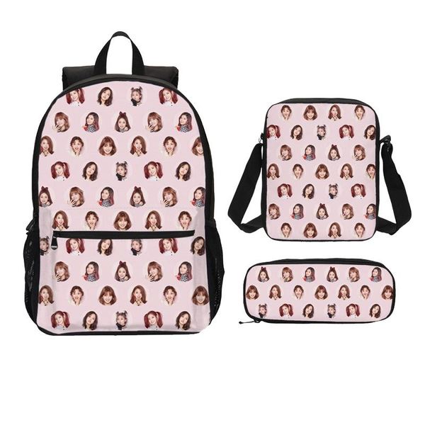 backpack 3pcs twice kpop bag sets design girls backpacklapsing pen bolsa escolar mochila feminina plecak zaino donna
backpack 3pcs twice kpop bag sets design girls backpacklapsing pen bolsa escolar mochila feminina plecak zaino donna