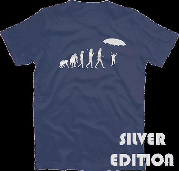 silver edition parachutist evolution parachute paragliede t-shirt s-xxxl, White;black
silver edition parachutist evolution parachute paragliede t-shirt s-xxxl, White;black