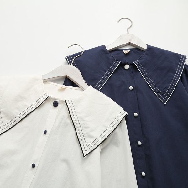 women's blouses & shirts lamtrip spring covered buttons brief preppy style peter pan collar cotton shirt long sleeve blouse yjoq, White
women's blouses & shirts lamtrip spring covered buttons brief preppy style peter pan collar cotton shirt long sleeve blouse yjoq, White