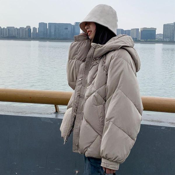 women's down & parkas winter jacket streetwear casual padded warm cotton coat female black hooded fashion oversize outerwear q4371
women's down & parkas winter jacket streetwear casual padded warm cotton coat female black hooded fashion oversize outerwear q4371