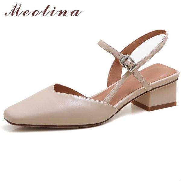 dress shoes meotina genuine leather mid heel slingbacks pumps women square toe thick heels shallow lady footwear summer beige size 40, Black
dress shoes meotina genuine leather mid heel slingbacks pumps women square toe thick heels shallow lady footwear summer beige size 40, Black