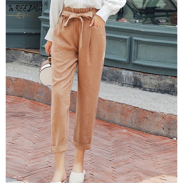 women's pants & capris wreeima 2021 autumn fashion womens ankle-length high waist solid wide casual leg pantstemper harem, Black;white
women's pants & capris wreeima 2021 autumn fashion womens ankle-length high waist solid wide casual leg pantstemper harem, Black;white