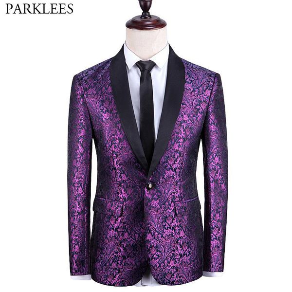 men's suits & blazers mens luxury purple floral tuxedo suit jacket one button shawl lapel paisley jacquard dress for dinner party weddi, White;black
men's suits & blazers mens luxury purple floral tuxedo suit jacket one button shawl lapel paisley jacquard dress for dinner party weddi, White;black