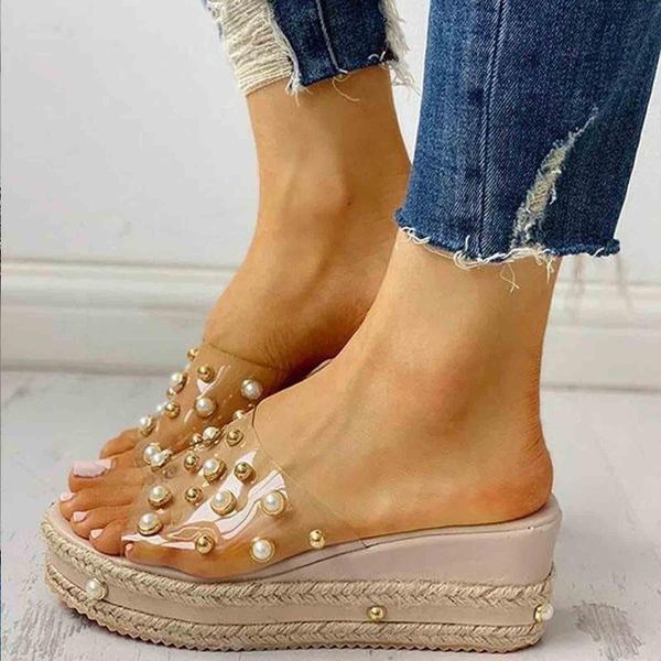 slippers 40# women sandals 2021 female pearl shoes fashion high heeled wedges casual summer outdoor, Black
slippers 40# women sandals 2021 female pearl shoes fashion high heeled wedges casual summer outdoor, Black