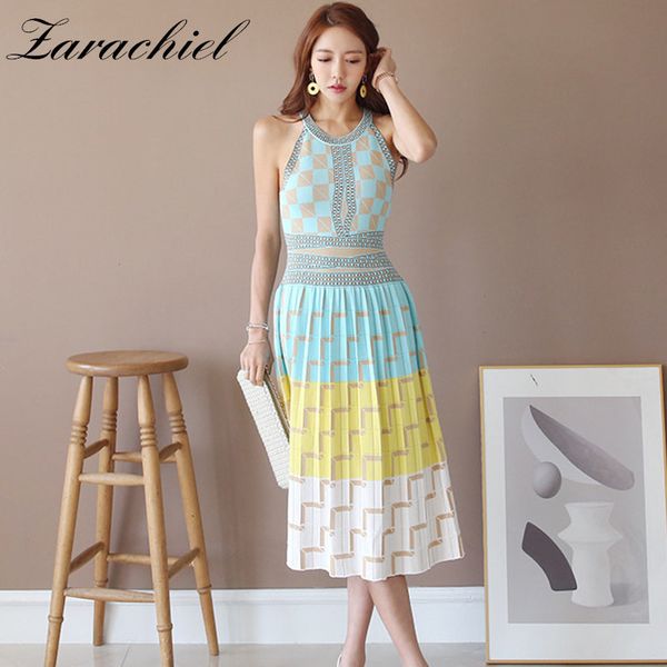 summer off shoulder halter vest knit women elegant sleeveless geometry pattern jacquard knitted dress 210416, Black;gray
summer off shoulder halter vest knit women elegant sleeveless geometry pattern jacquard knitted dress 210416, Black;gray