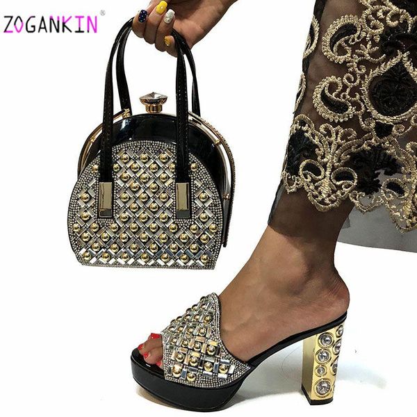black 2021 est pu leather slipper shoes and bag to match set summer italian style for party color dress
black 2021 est pu leather slipper shoes and bag to match set summer italian style for party color dress