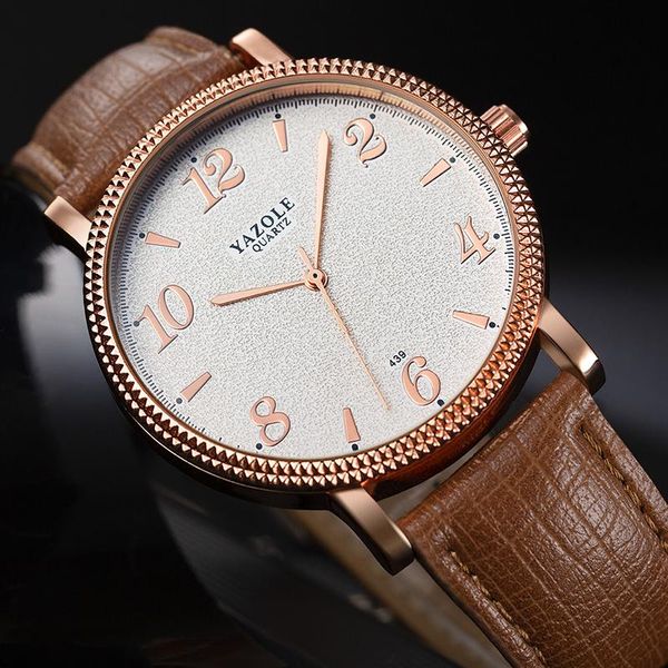 wristwatches 2021 yazole mens watches fashion quartz clock leather strap waterproof wristwatch male relogio masculino, Slivery;brown
wristwatches 2021 yazole mens watches fashion quartz clock leather strap waterproof wristwatch male relogio masculino, Slivery;brown