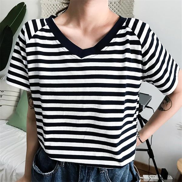 women's t-shirt 2021 striped t shirt harajuku female short sleeve kawaii casaul, White
women's t-shirt 2021 striped t shirt harajuku female short sleeve kawaii casaul, White