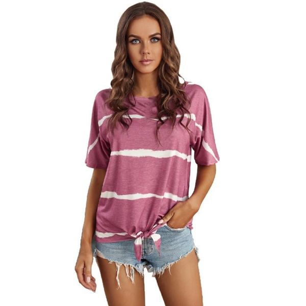 women's t-shirt daxin summer stripe tshirt crew neck short sleeve casual loose bottoming tee shirt, White
women's t-shirt daxin summer stripe tshirt crew neck short sleeve casual loose bottoming tee shirt, White