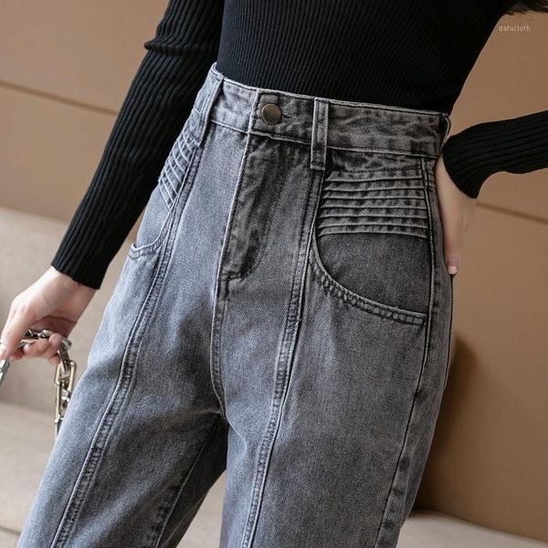 women's jeans grey cropped straight tube loose spring and autumn 2021 high waist slim harlan casual pants, Blue
women's jeans grey cropped straight tube loose spring and autumn 2021 high waist slim harlan casual pants, Blue