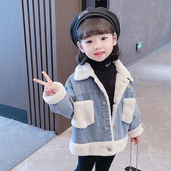 jackets girls denim coat thick warm coats cotton padded children's casual style clothes for, Blue;gray
jackets girls denim coat thick warm coats cotton padded children's casual style clothes for, Blue;gray