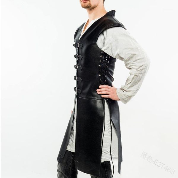 wepbel single-breasted lace up costumes retro solid color men pu vest buckle loop mid-length outwear men's vests, Black;white
wepbel single-breasted lace up costumes retro solid color men pu vest buckle loop mid-length outwear men's vests, Black;white