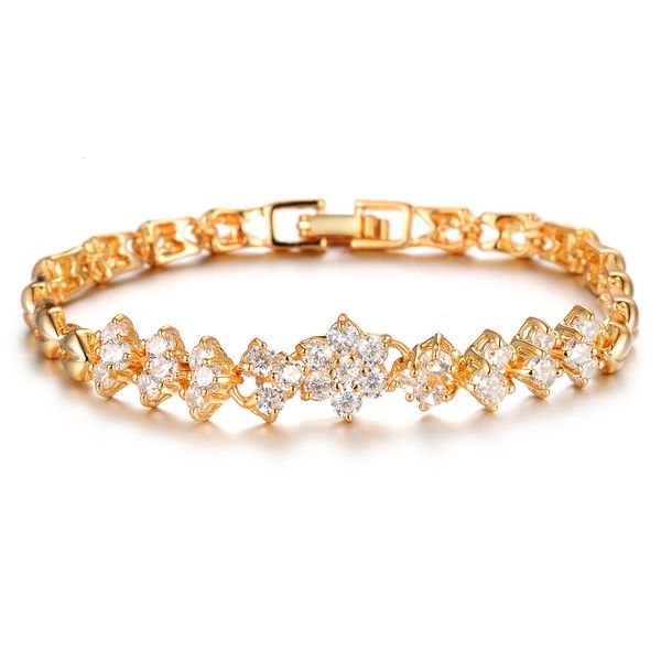 bridal jewelry fashion exquisite diamond 3a zircon trend versatile copper plated gold lady's bracelet, Golden;silver
bridal jewelry fashion exquisite diamond 3a zircon trend versatile copper plated gold lady's bracelet, Golden;silver