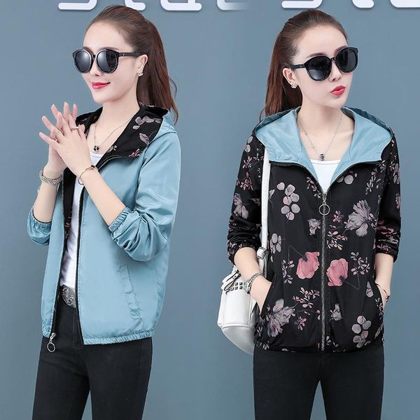 women's jackets printed loose large student jacket spring and autumn hooded small double-sided, Black;brown
women's jackets printed loose large student jacket spring and autumn hooded small double-sided, Black;brown