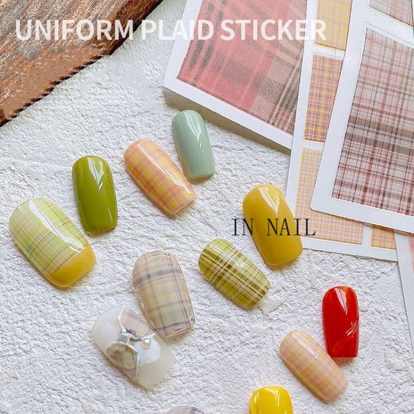 sheet in nail uniform plaid 3d stickers decals for nails lace manicure england design diy accessories art decorations, Silver;gold
sheet in nail uniform plaid 3d stickers decals for nails lace manicure england design diy accessories art decorations, Silver;gold