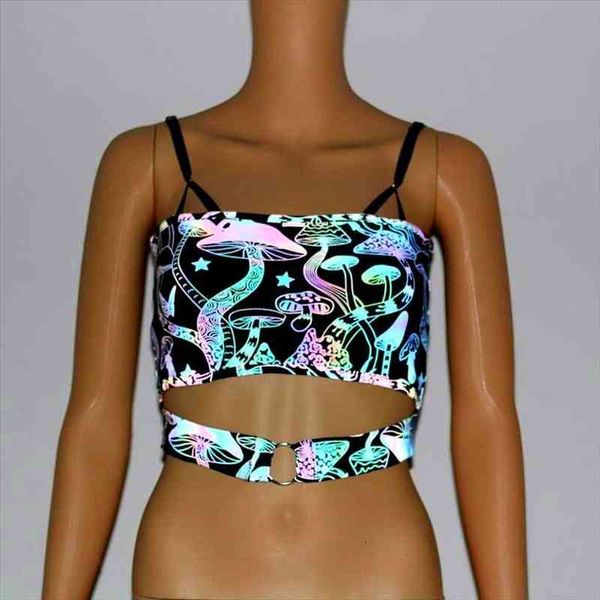 women colorful reflective tank ins mushroom reflect light camisole crop vest clothing haut femme, White
women colorful reflective tank ins mushroom reflect light camisole crop vest clothing haut femme, White