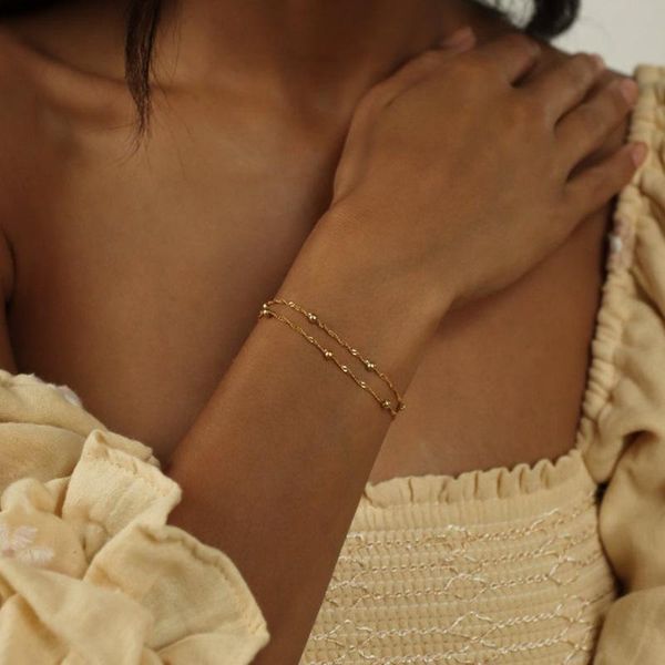 link, chain women bracelet ripple bracelets woman layered bangles beaded personality fashion light luxury splicing gold color alloy pulseras, Black
link, chain women bracelet ripple bracelets woman layered bangles beaded personality fashion light luxury splicing gold color alloy pulseras, Black