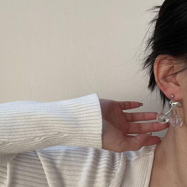 dangle & chandelier 2021 korean transparent cherry fruit shaped pendientes drop earrings for women sweet girls cute jewelry trendy gift, Silver
dangle & chandelier 2021 korean transparent cherry fruit shaped pendientes drop earrings for women sweet girls cute jewelry trendy gift, Silver