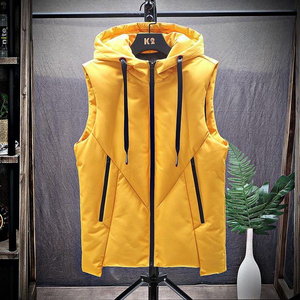 men's vests men vest hooded autumn and winter cotton jacket fashion slim short sleeveless coat, Black;white
men's vests men vest hooded autumn and winter cotton jacket fashion slim short sleeveless coat, Black;white