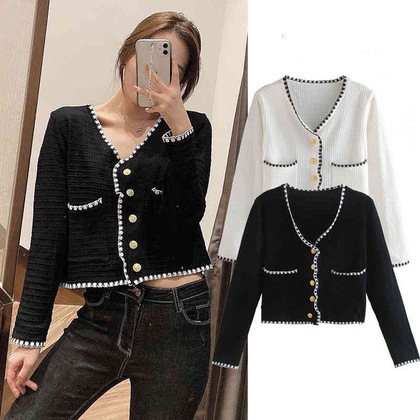 women's two piece pants za autumn winter women golden button decoration knitting coat v-neck knitted sweater single-breasted cardi, White
women's two piece pants za autumn winter women golden button decoration knitting coat v-neck knitted sweater single-breasted cardi, White
