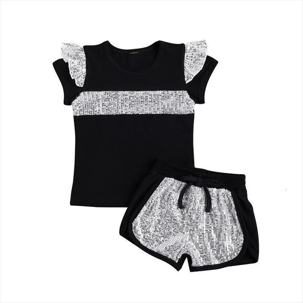 2 7y toddler kids baby girl clothes sets sequins patchwork flying sleeve t shirt shorts pant bottom 2pcs children, White
2 7y toddler kids baby girl clothes sets sequins patchwork flying sleeve t shirt shorts pant bottom 2pcs children, White