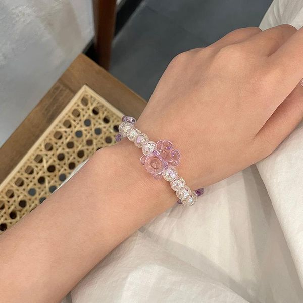 link, chain strawberry crystal powder bracelet hair circle dual purpose korean hand string mori series sweet, Black
link, chain strawberry crystal powder bracelet hair circle dual purpose korean hand string mori series sweet, Black