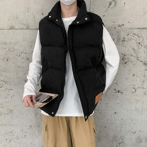 men's vests winter vest man sleeveless puffer jacket coat zipper patch design high stand collar thick oversize warm padded waistcoat, Black;white
men's vests winter vest man sleeveless puffer jacket coat zipper patch design high stand collar thick oversize warm padded waistcoat, Black;white