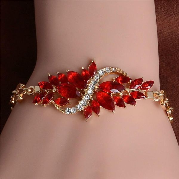 charm bracelets fashion flower red crystal bangles rhinestone gold chain bracelet for women party charms pulseras mujer, Golden;silver
charm bracelets fashion flower red crystal bangles rhinestone gold chain bracelet for women party charms pulseras mujer, Golden;silver