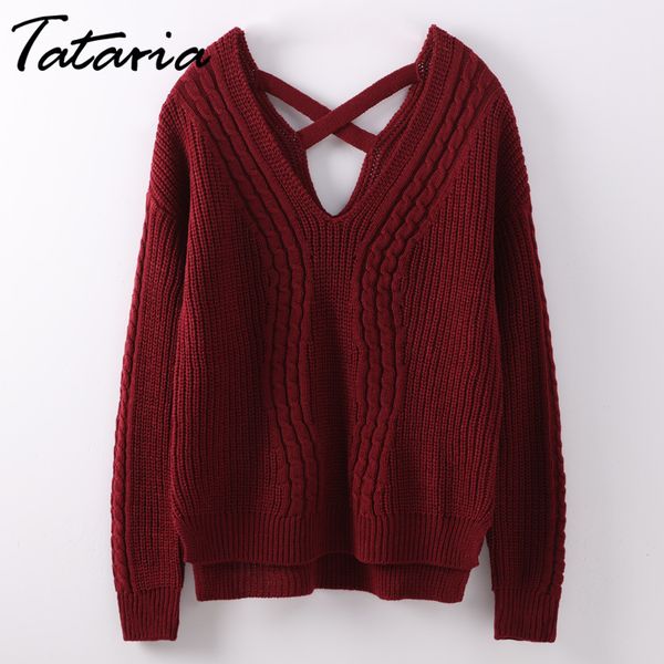 tataria women jumper oversized sweaters feminina long sleeve pull femme open pink v neck pullover female 210514, White;black
tataria women jumper oversized sweaters feminina long sleeve pull femme open pink v neck pullover female 210514, White;black