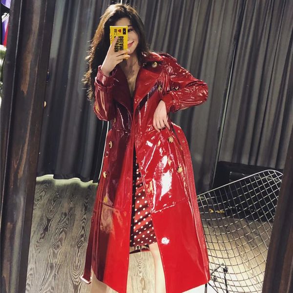 shorts autumn winter women brand sheepskin genuine long trench coats double breasted belt patent leather coat a85, White;black
shorts autumn winter women brand sheepskin genuine long trench coats double breasted belt patent leather coat a85, White;black