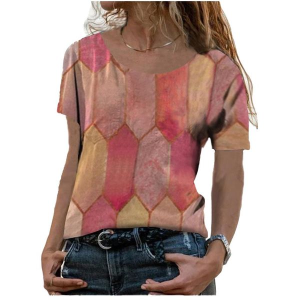 shirt women summer geometry short sleeve o neck shirts ladies casual vintage women's t-shirt, White
shirt women summer geometry short sleeve o neck shirts ladies casual vintage women's t-shirt, White