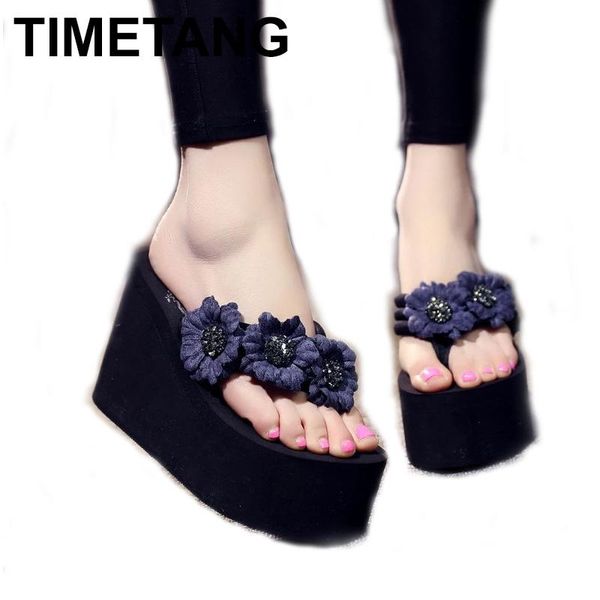 slippers timetang flower summer sandals wedges super high heel women flip flops beach shoes casual female ladies platform, Black
slippers timetang flower summer sandals wedges super high heel women flip flops beach shoes casual female ladies platform, Black