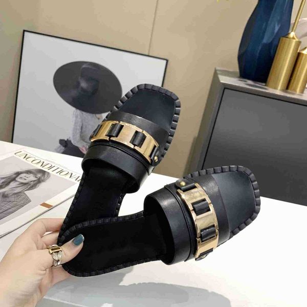 brand woman slippers designer lady sandals summer luxury casual shoes womens leather beach metal buckled slippers, Black
brand woman slippers designer lady sandals summer luxury casual shoes womens leather beach metal buckled slippers, Black