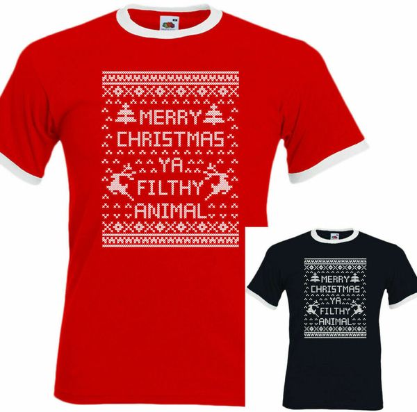 merry christmas ya filthy animal mens funny alone at home t-shirt secret santa, White;black
merry christmas ya filthy animal mens funny alone at home t-shirt secret santa, White;black