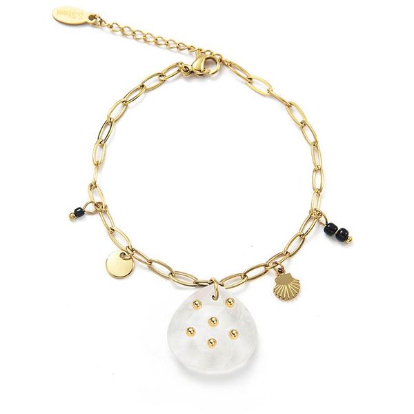 trend big black transparent natural stone charm bracelets for women gold color link chain bracelet stainless steel jewelry, Golden;silver
trend big black transparent natural stone charm bracelets for women gold color link chain bracelet stainless steel jewelry, Golden;silver