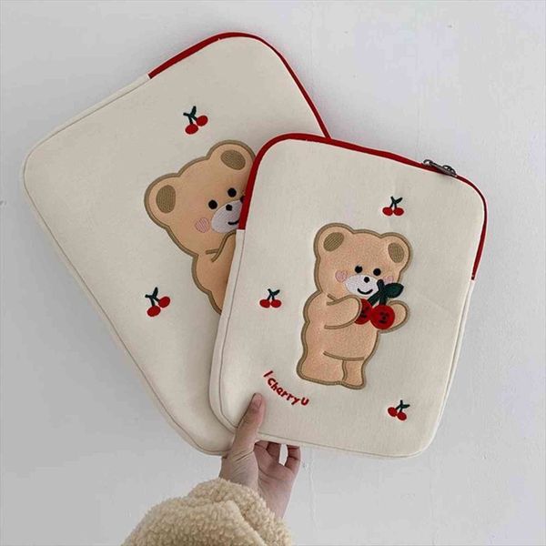 tablet case lapstorage cosmetic bags for mac ipad pro 9.7 11 13 15inch cute cartoon bear embroidery inner 408
tablet case lapstorage cosmetic bags for mac ipad pro 9.7 11 13 15inch cute cartoon bear embroidery inner 408