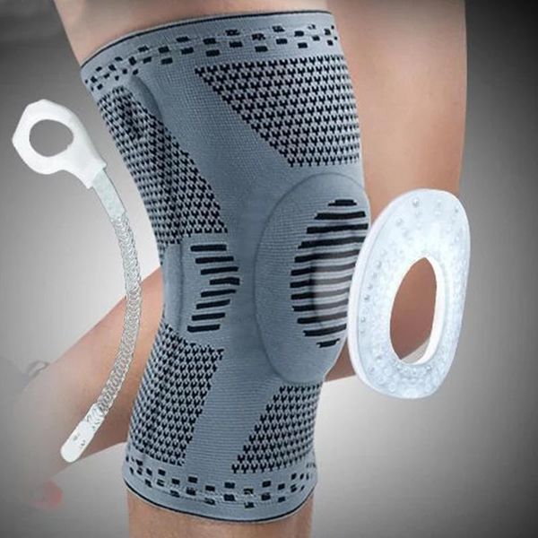 elbow & knee pads 1 pcs patella protector brace silicone spring pad basketball running compression sleeve support sports kneepads, Black;gray
elbow & knee pads 1 pcs patella protector brace silicone spring pad basketball running compression sleeve support sports kneepads, Black;gray