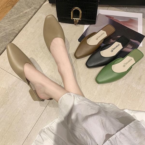 slippers muller shoes elegant soft leather ladies closed toe non-slip comfortable low-heel sandals and flat bottom, Black
slippers muller shoes elegant soft leather ladies closed toe non-slip comfortable low-heel sandals and flat bottom, Black