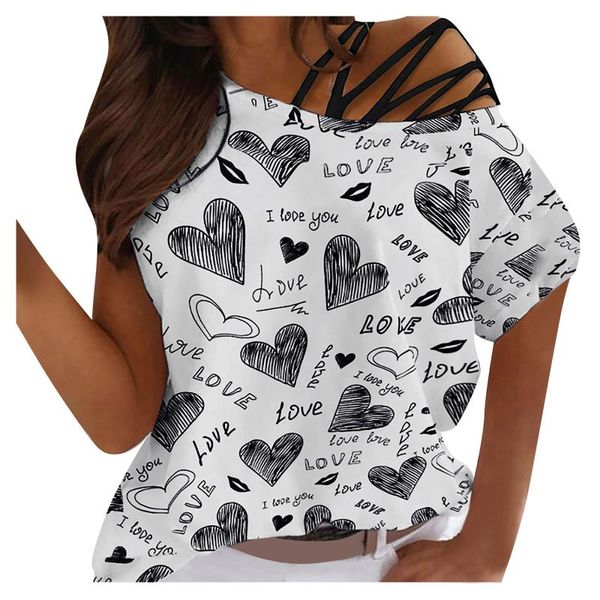 women's t-shirt 2021 t shirt heart print harajuku oversized shirts female summer off shoulder girls graphic tee woman clothing, White
women's t-shirt 2021 t shirt heart print harajuku oversized shirts female summer off shoulder girls graphic tee woman clothing, White